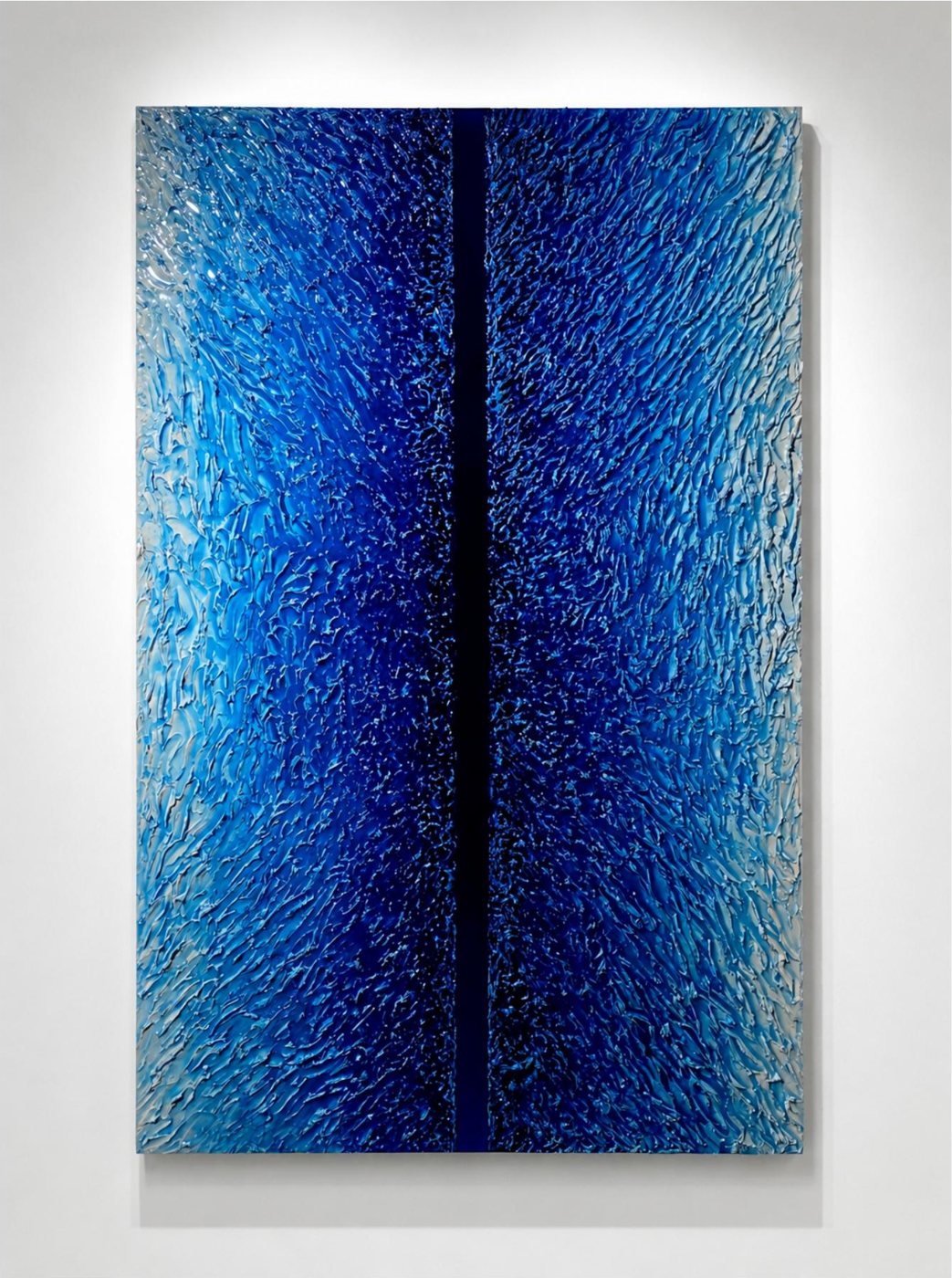Il silenzio del mare — opera in resina, 100x150 cm