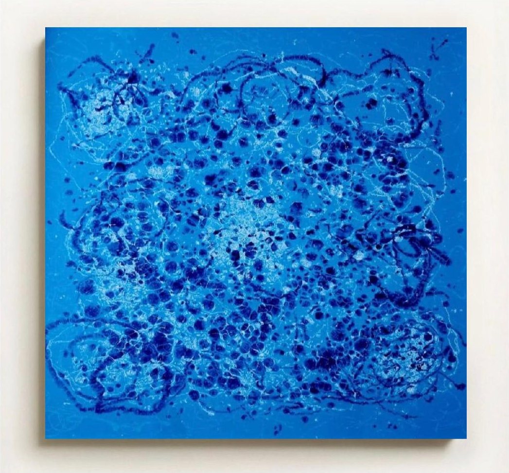 Acqua di marmo — opera in resina, 60x60 cm