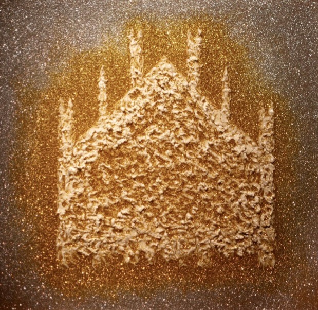 La mia città - Sole — opera in resina, 60x60 cm