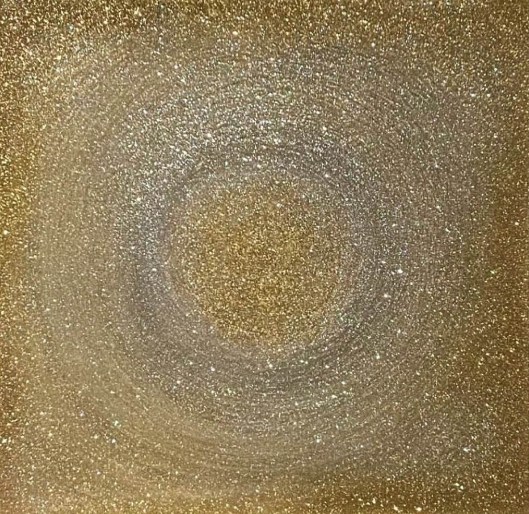 Tempesta lunare — opera in resina, 60x60 cm
