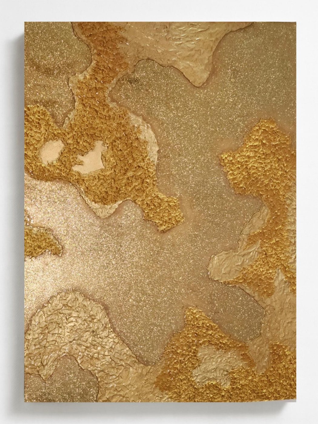 L'oro nel deserto — opera in resina, 80x110 cm