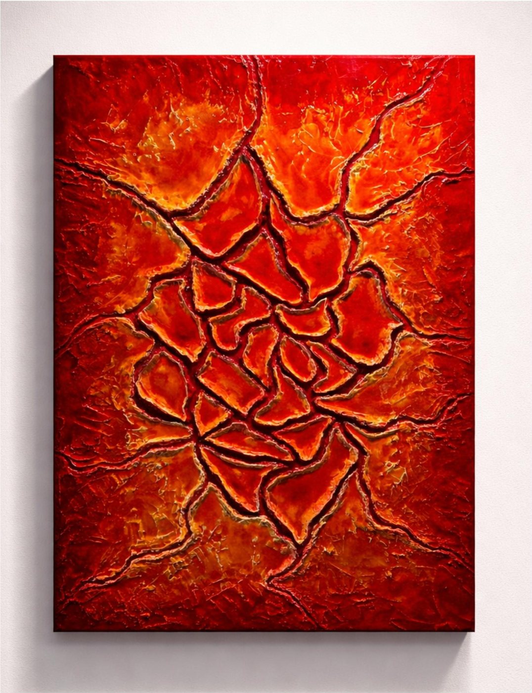 Ira — opera in resina, 70x100 cm