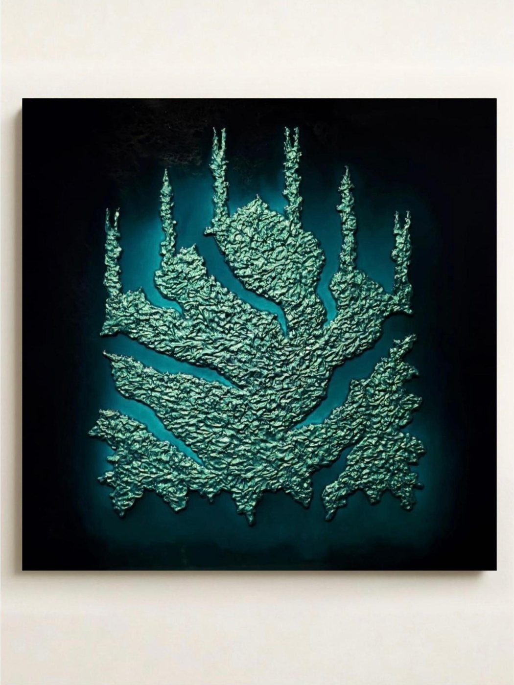 Duomo boreale — opera in resina, 80x80 cm