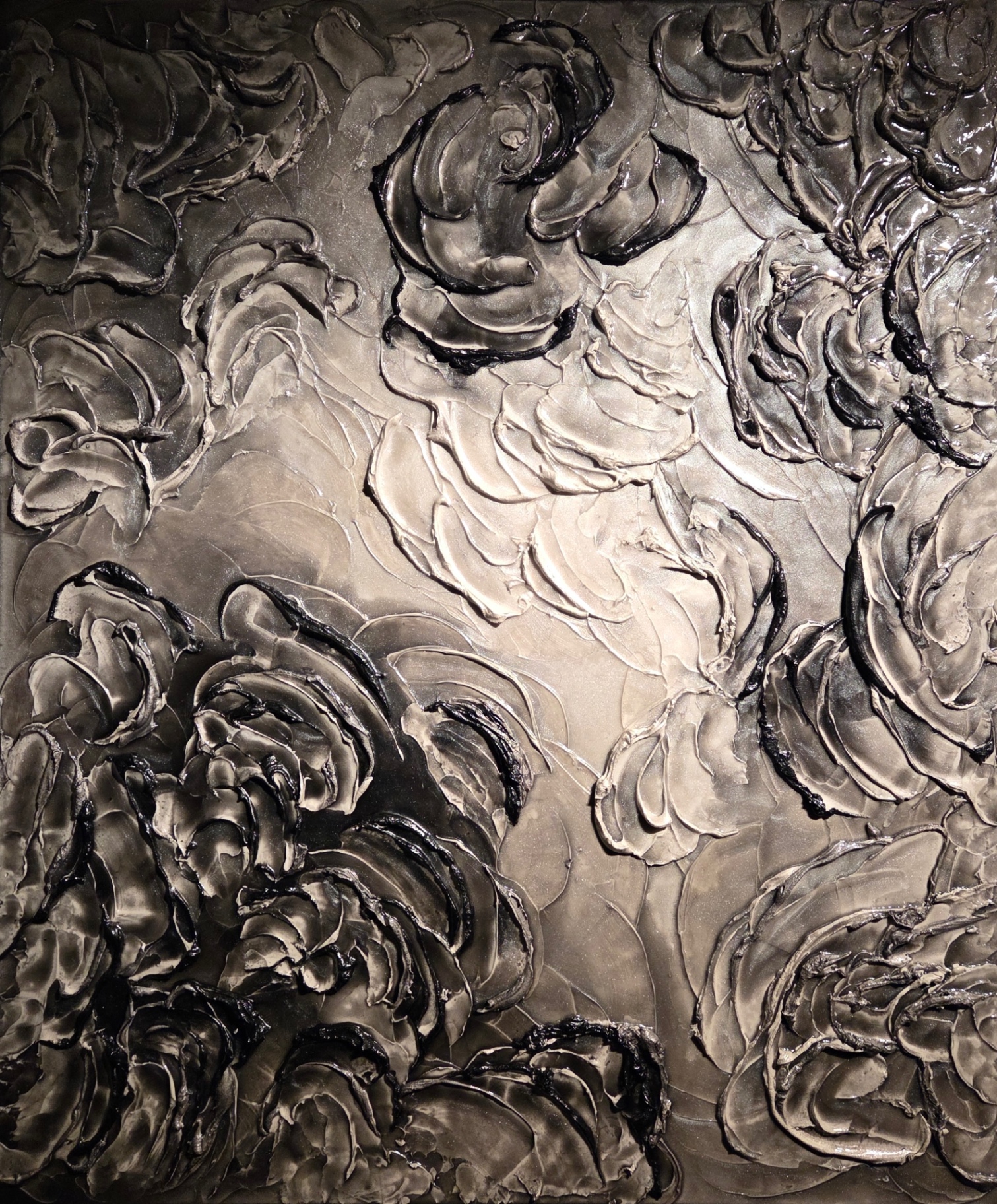 Atmosfera Sospesa — opera in resina, 100x120 cm