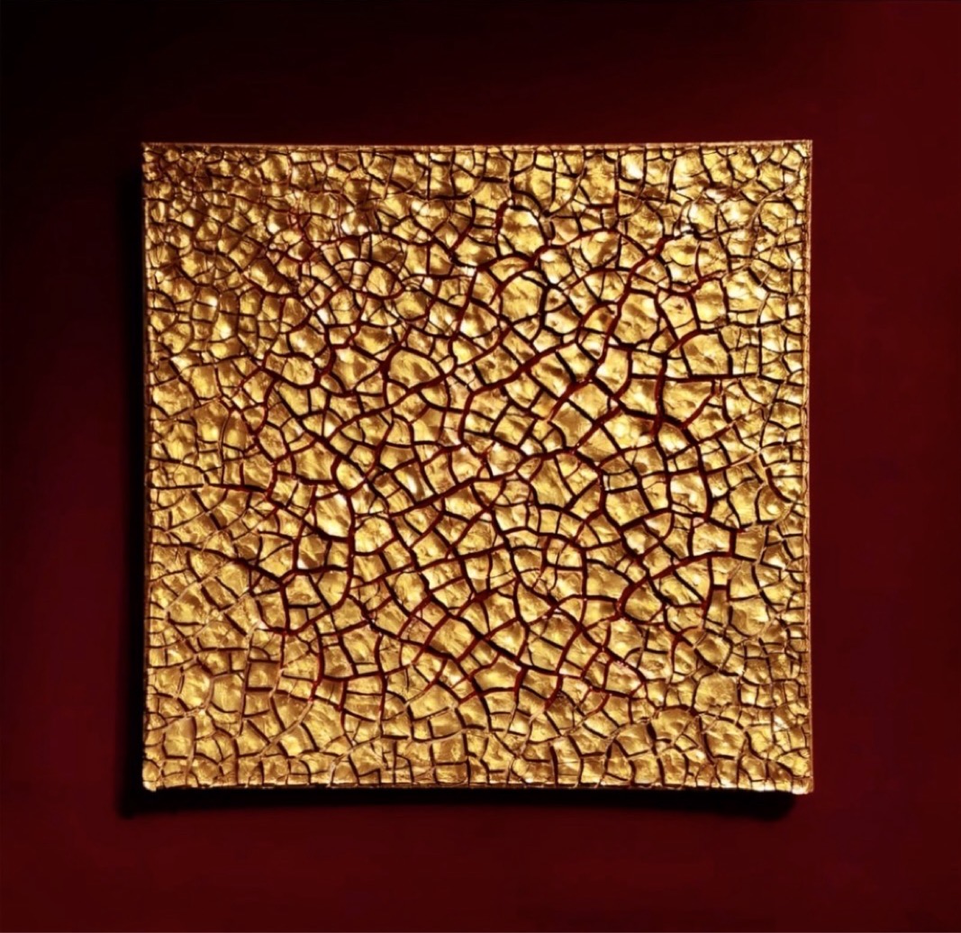 Terra — opera in resina, 60x60 cm