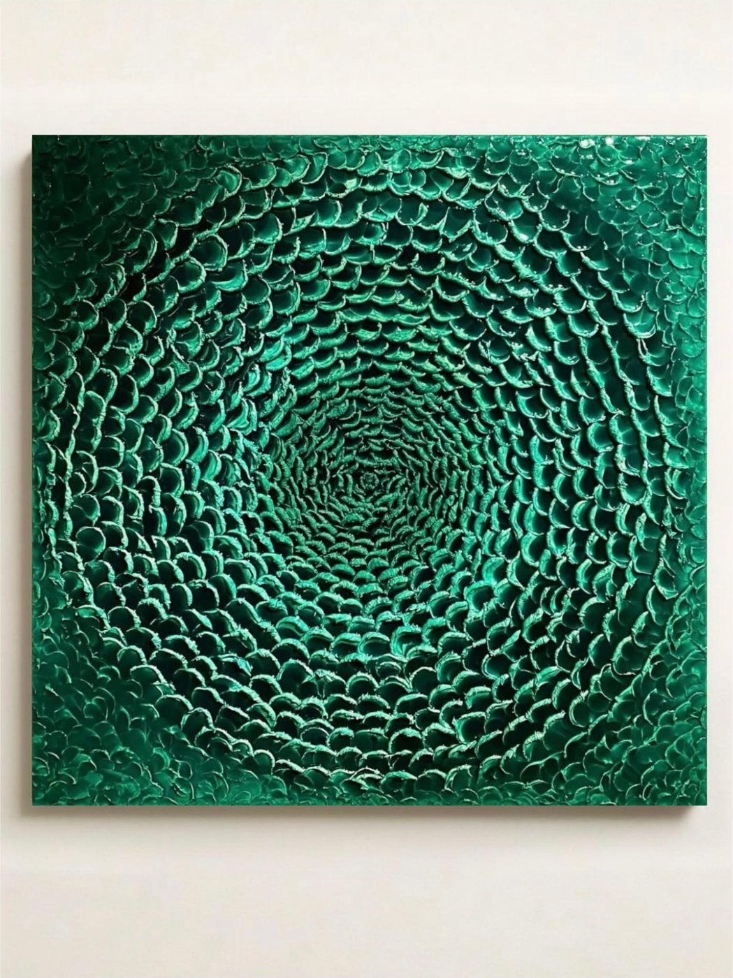 Ipnosi — opera in resina, 80x80 cm