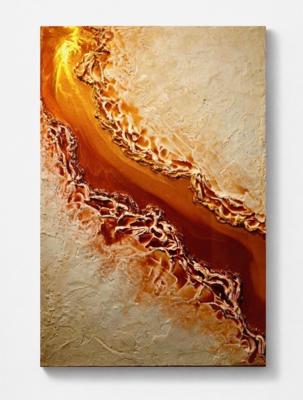 Fusione I — opera in resina, 80x120 cm