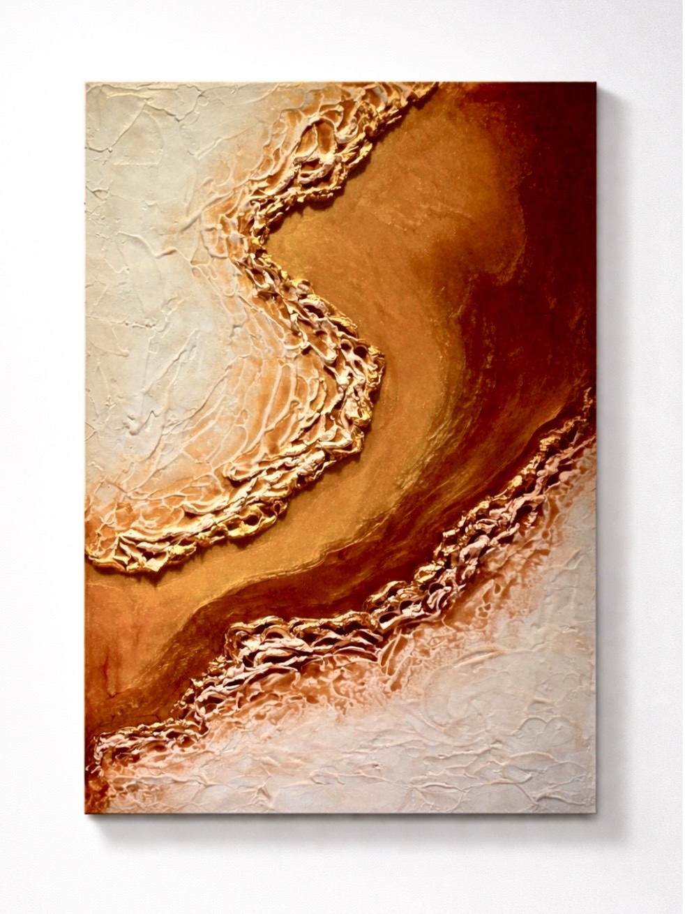 Fusione II — opera in resina, 80x120 cm